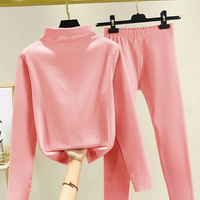 Two-piece women's winter set with fleece pullover and trousers – Eva