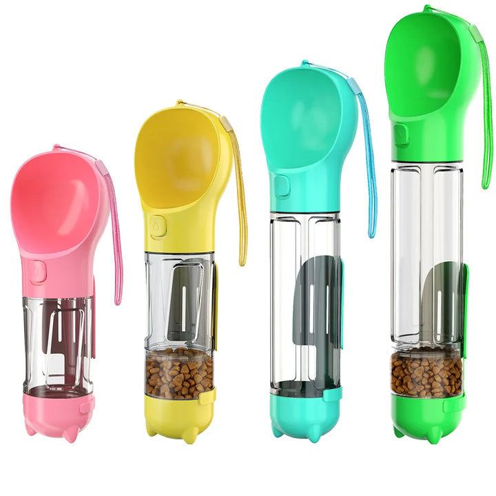3-in-1 Dog Water Bottle - AdventureBuddy-Blue-300ml + Food Box-State of Style
