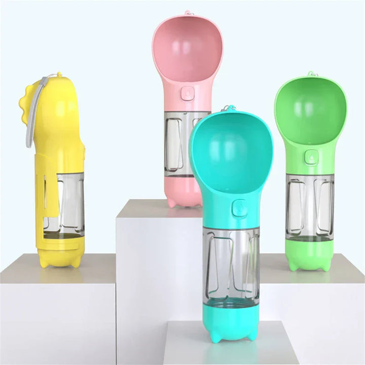 3-in-1 Portable Water Bottle for Pets - PawHydrate Pro-Pink-300ml-State of Style