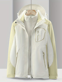 3-in-1 Waterproof Jacket - Nora-Light Yellow-XS-State of Style