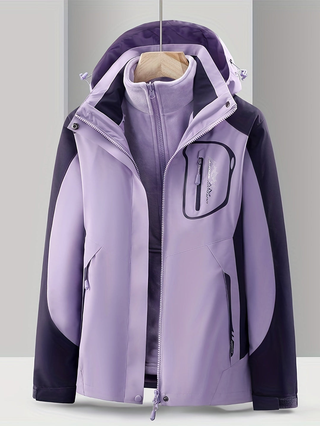 3-in-1 Waterproof Jacket - Nora-Purple-XS-State of Style