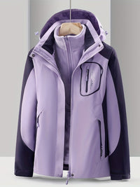 3-in-1 Waterproof Jacket - Nora-Purple-XS-State of Style