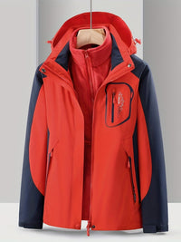 3-in-1 Waterproof Jacket - Nora-Red-XS-State of Style