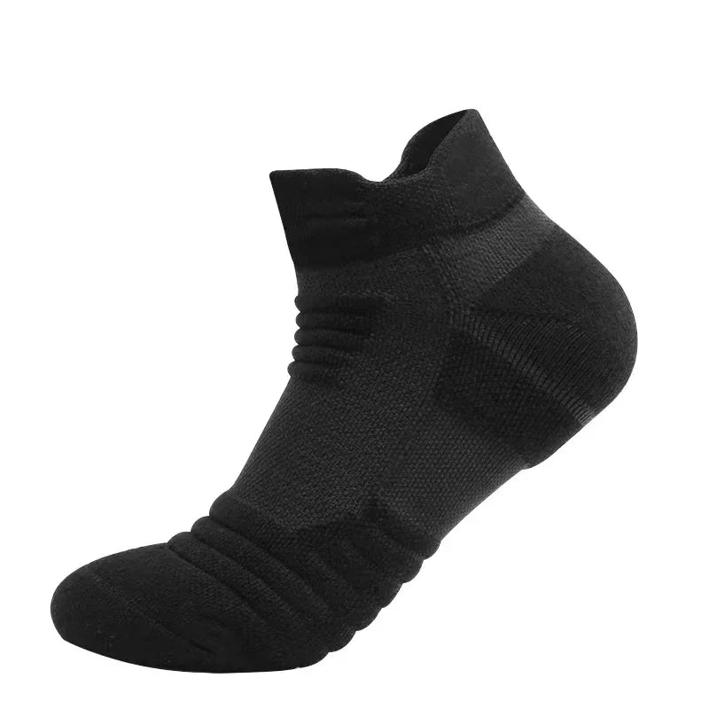 3 Pairs of Breathable Mesh Terry Sports Socks - CoolStep-Black-State of Style