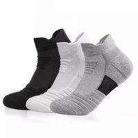 3 Pairs of Breathable Mesh Terry Sports Socks - CoolStep-Black-State of Style