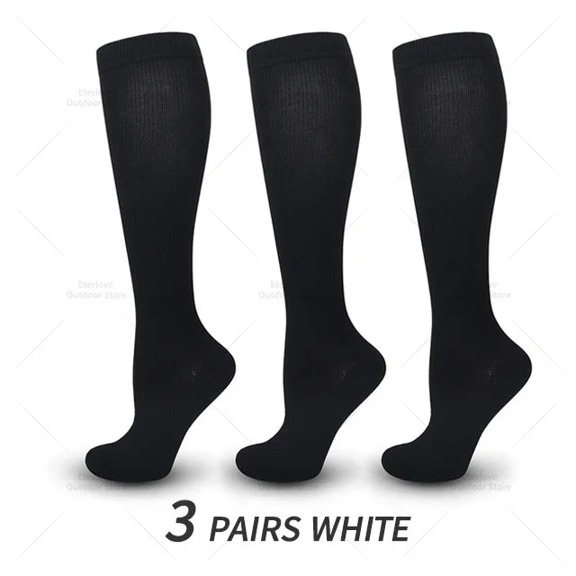 3 Pairs of Knee-High Compression Socks - FitSupport-3 Pairs Black-S-M (EU 3-6)-State of Style
