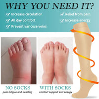 3 Pairs of Knee-High Compression Socks - FitSupport-3 Pairs Grey-S-M (EU 3-6)-State of Style