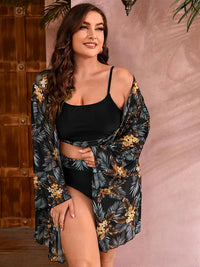 3-Piece Plus Size Bikini Set "Beach Babe"-White-2XL-State of Style