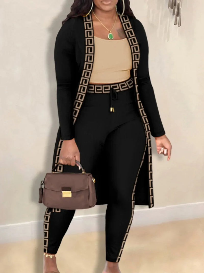3-Piece Skinny Outfit Set in Plus Size-Black-L-State of Style