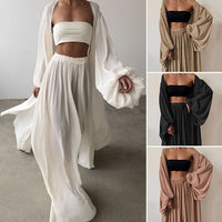 3-piece summer set with blazer, trousers & top – Leonie-White-S-State of Style