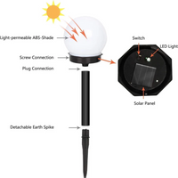3 Pieces Waterproof LED Solar Garden Lights - SunLuxe Orbs-State of Style