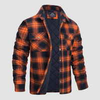 Men's checkered lumberjack jacket with warm lining – Magnus