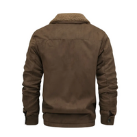 Men's outdoor jacket lined with teddy fleece & lapel collar – Corvin