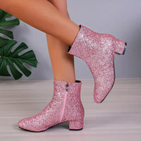 Ladies' Glitter Ankle Boots with Heel – Raelene