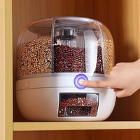 360° Rotating Grain Dispenser – SpinStore GrainKeeper-White-24 cm Ø-State of Style