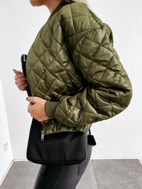 Padded ladies bomber jacket with pockets – Marisa
