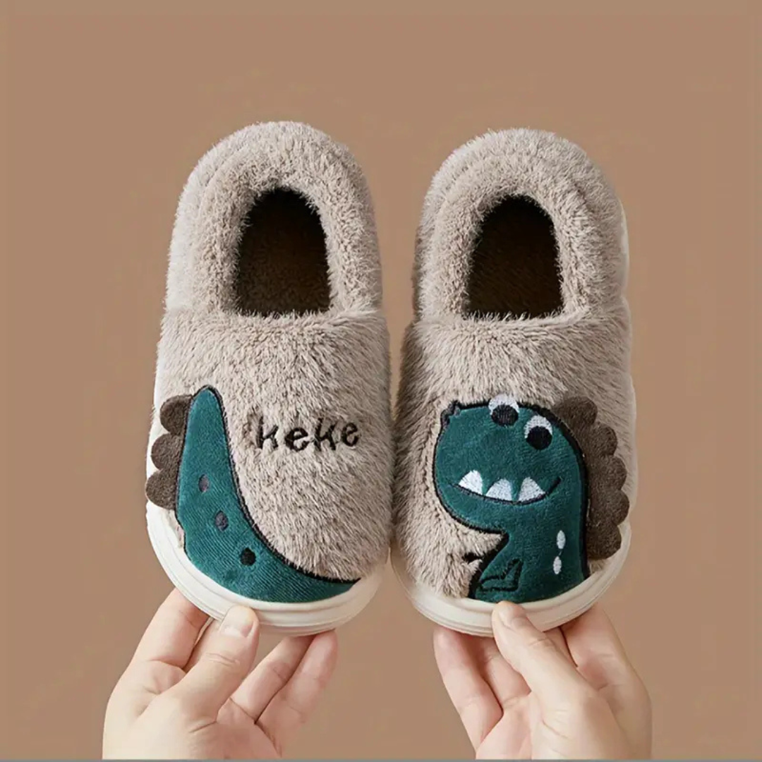Kid's Slippers with Dino Design – DinoSteps
