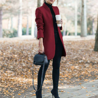 Women's Stand Collar Winter Coat with Timeless Design – Reginel