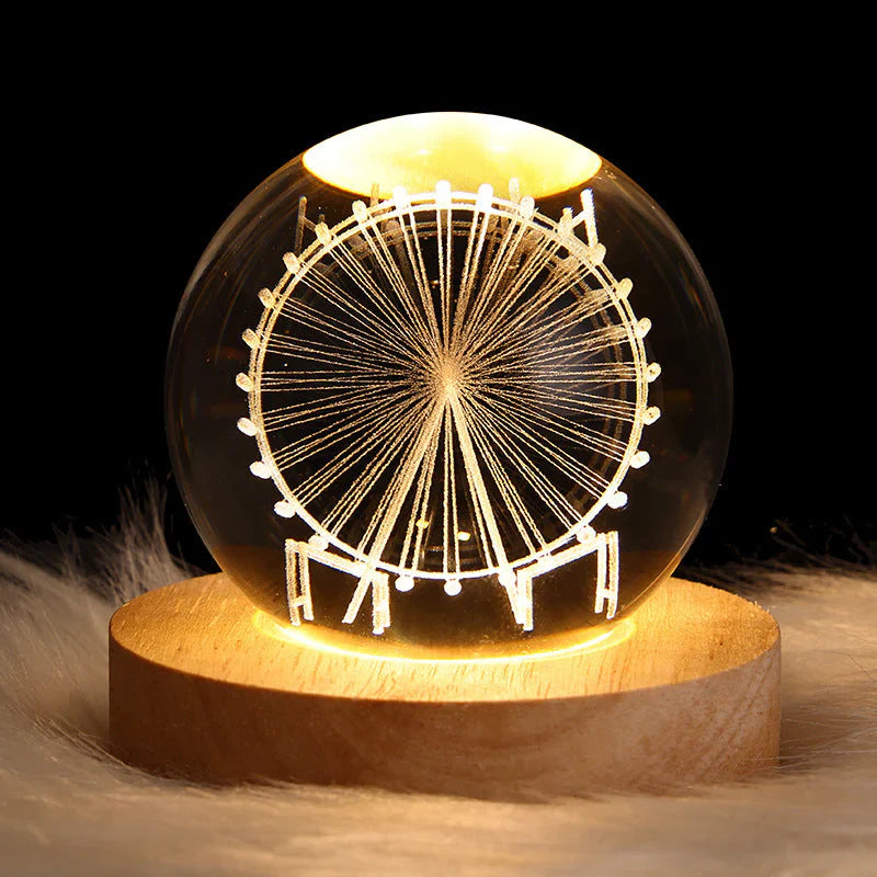 3D Crystal Mood Light - GlowCryst-Ferris Wheel 6CM-State of Style