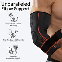 3D Elbow Support Brace for Decompression & Stability – FlexiElbow-Black-S-M (18-24 cm)-State of Style