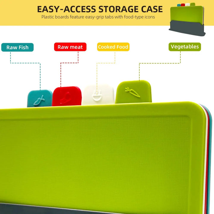 4-Piece Chopping Board Set with Holder - PrepTidy-State of Style