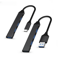 4-Port USB 3.0 & 2.0 Multiport Hub with Type-C Adapter – Buy 1, Get 1 Free-USB Grey-State of Style