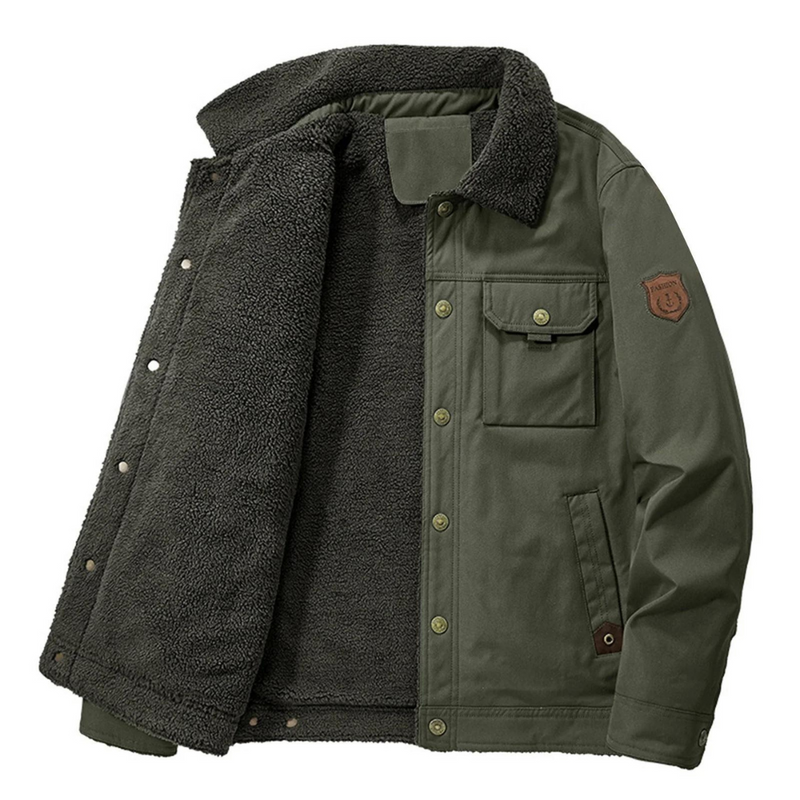Men's Laid Outdoor Winter Jacket – Lined with Wool Lining – Danny