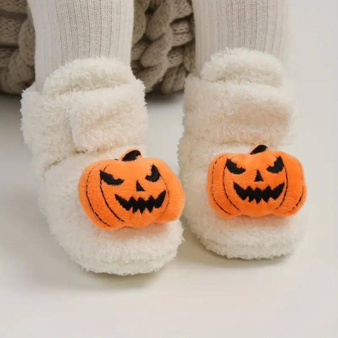 Children's Halloween Slippers with Cartoon Print – SpookySteps