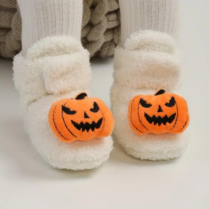 Children's Halloween Slippers with Cartoon Print – SpookySteps