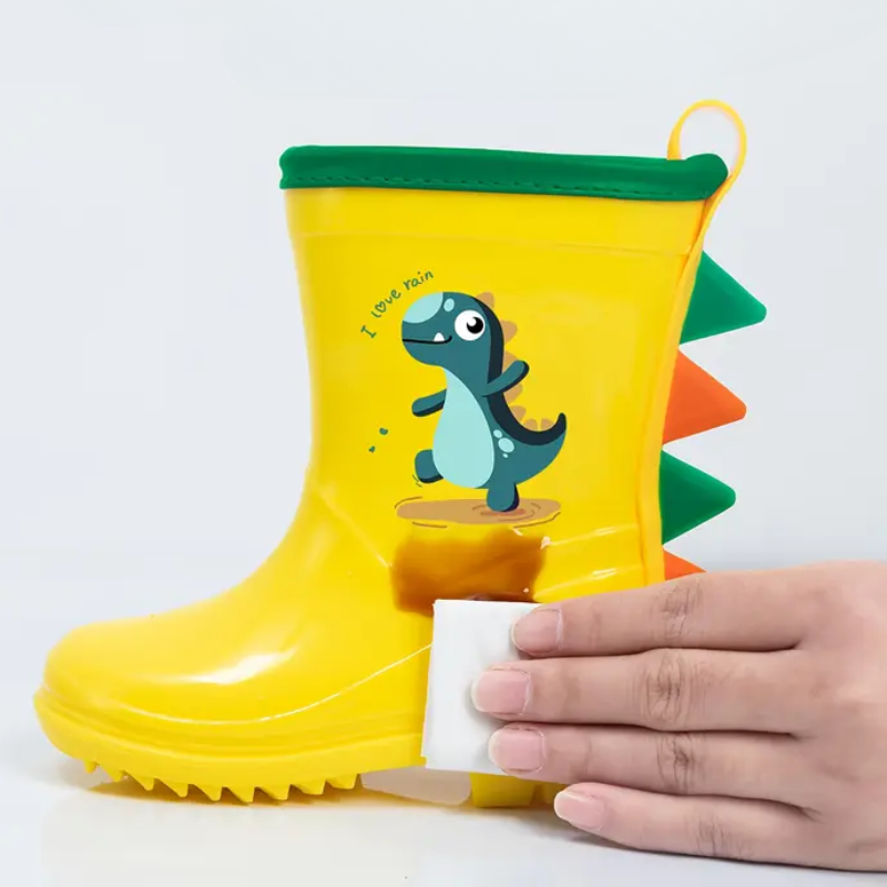 Colourful children's rubber boots with animal motifs - Leo