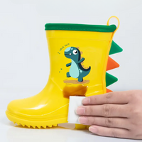 Colourful children's rubber boots with animal motifs - Leo