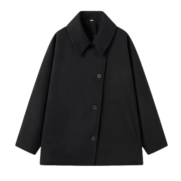 Ladies' transitional jacket in oversized style with button closure – Selina