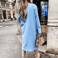 Long women's coat with button placket – Helena