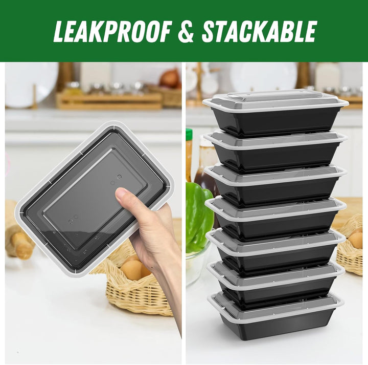 50-Pack Reusable Meal Prep Containers with Lid, Leakproof-700 ml-State of Style