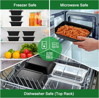 50-Pack Reusable Meal Prep Containers with Lid, Leakproof-700 ml-State of Style