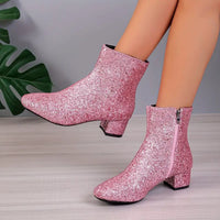 Ladies' Glitter Ankle Boots with Heel – Raelene