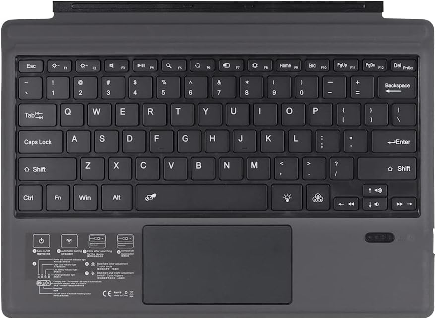 Wireless Bluetooth Keyboard with Backlight and Touchpad for Surface Pro – Nexora