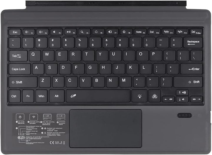 Wireless Bluetooth Keyboard with Backlight and Touchpad for Surface Pro – Nexora