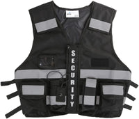 Adjustable Hi-Vis Security Vest with Reflective Tape M–XL