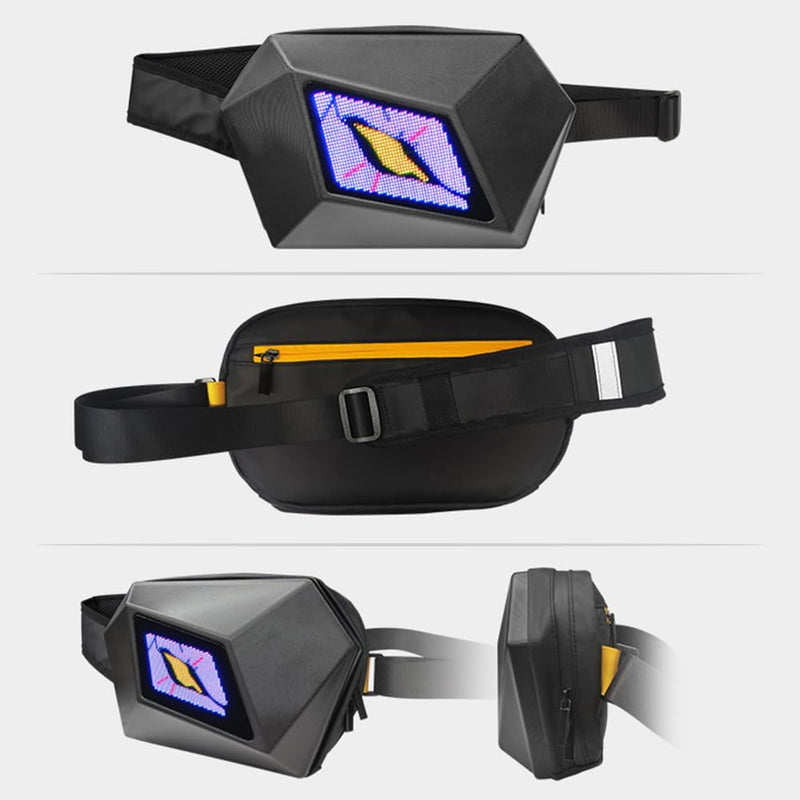 LED Motorcycle Crossbody Bag with Programmable Display – Nexora