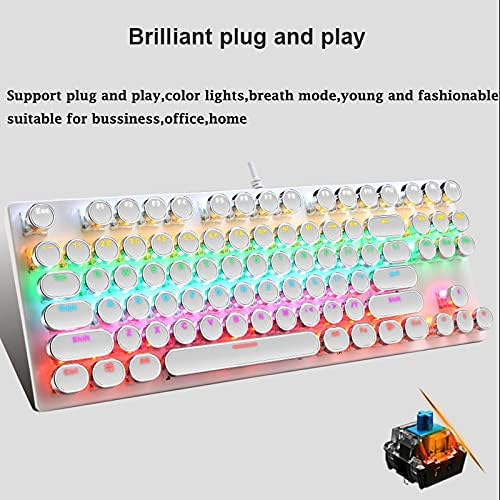 87-Key Mechanical Gaming Keyboard RGB Backlit Blue Switch