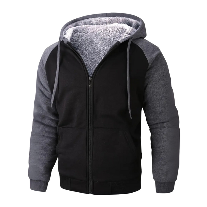 Men's hoodie lined with Sherpa fleece – Niels