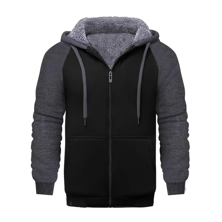 Men's hoodie lined with Sherpa fleece – Niels