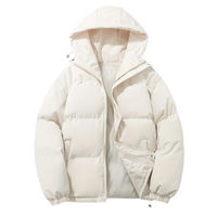 Padded men's puffer jacket with hood - Elias