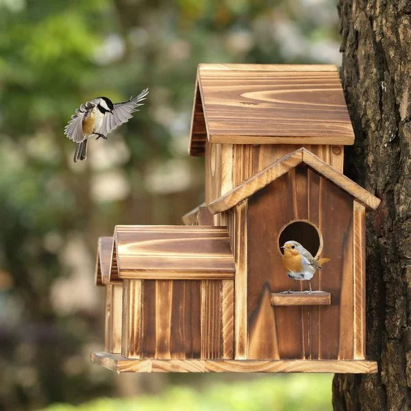 6 Hole Handmade Birdhouse - NestHaven-State of Style