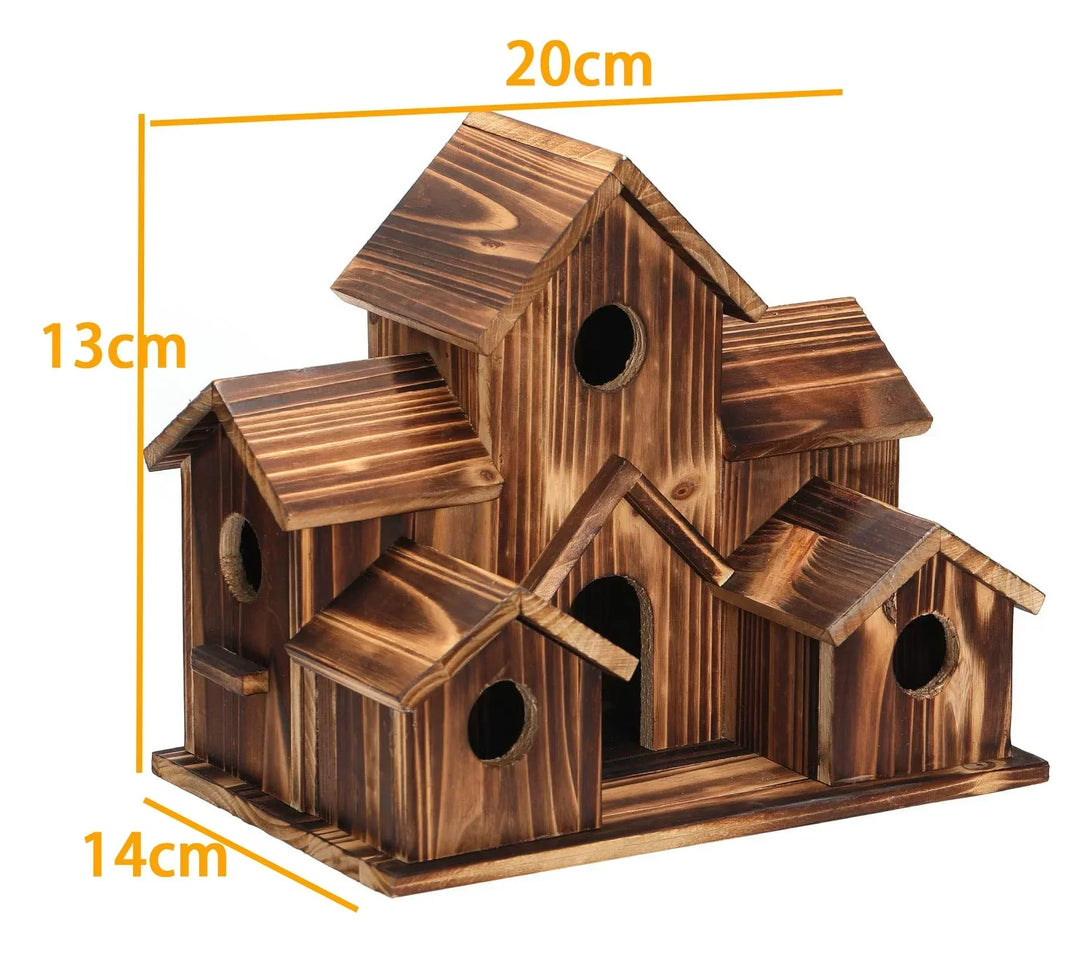 6 Hole Handmade Birdhouse - NestHaven-State of Style