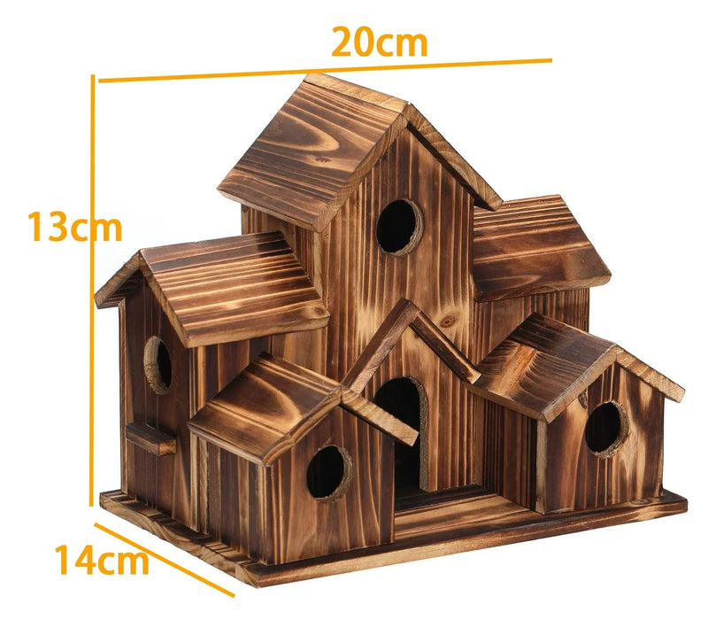 6 Hole Handmade Birdhouse - NestHaven-State of Style