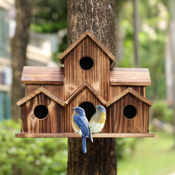 6 Hole Handmade Birdhouse - NestHaven-State of Style