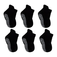6 Pairs of Anti-Slip Baby Socks – Finn-Black/White/Grey-0 to 1 year-State of Style