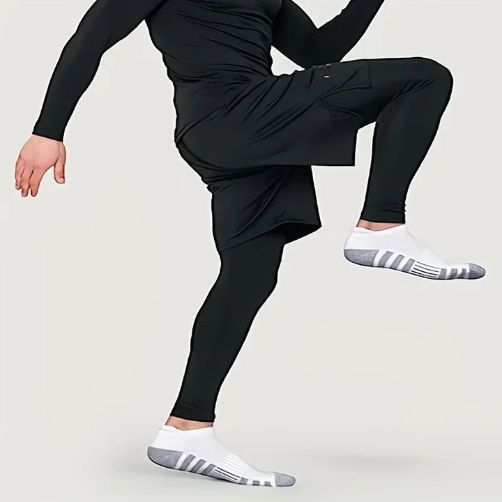 6 Pairs of Breathable Ankle Socks - ActiveRun-Black-State of Style